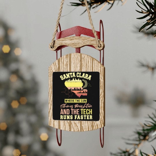 Santa Clara San Francisco United States Design Sled Ornaments