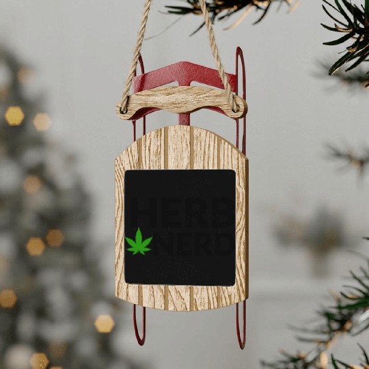 HERB NERD Sled Ornaments