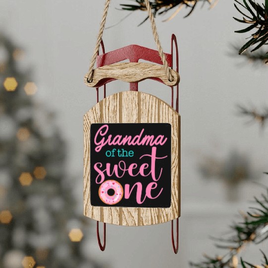 Grandma of Sweet One 1st First Birthday Sled Ornaments