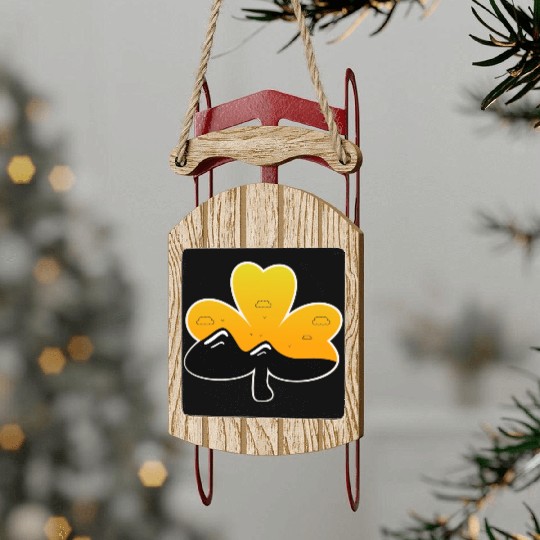 vintage st patrick sunrise Sled Ornaments