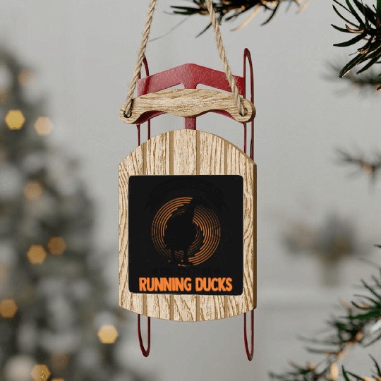 Indian Runner Gift Running Duck Sled Ornaments