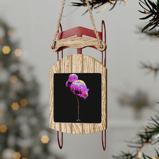 flamingo Sled Ornaments