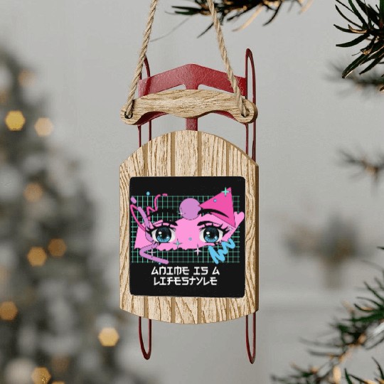 Anime Is a Lifestyle Japanese Kawaii Japan Cute An Sled Ornaments
