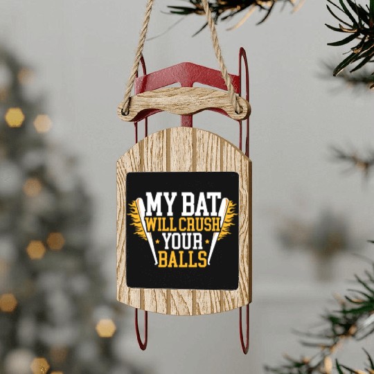 Baseball Bat Baseball Player Baseball Coach Sports Sled Ornaments