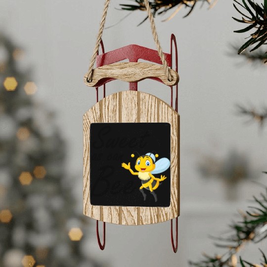 Sweet As Can Bee Sweet baby, Cute honey bee Sled Ornaments