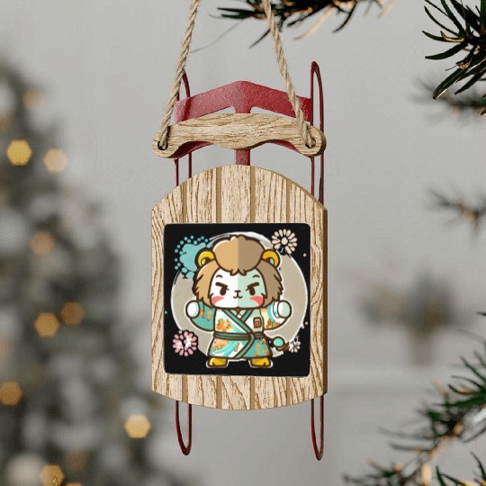Lion kimono Sled Ornaments
