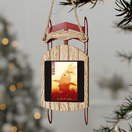 Oatman Arizonna wild west town Sled Ornaments