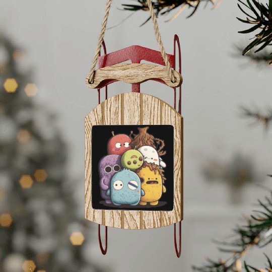my imaginary friends Sled Ornaments