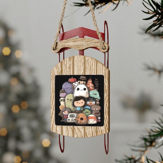 my imaginary friends Sled Ornaments