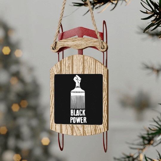 Black Power Sled Ornaments
