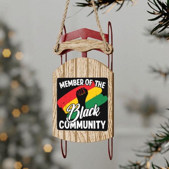 Black history month member of the black community Sled Ornaments
