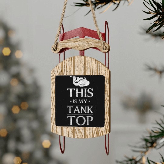 Leopard Steel Armed Forces Sled Ornaments