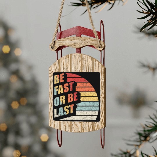 Fast Car Quote Drag Racing Gift Vintage Retro Rac Sled Ornaments