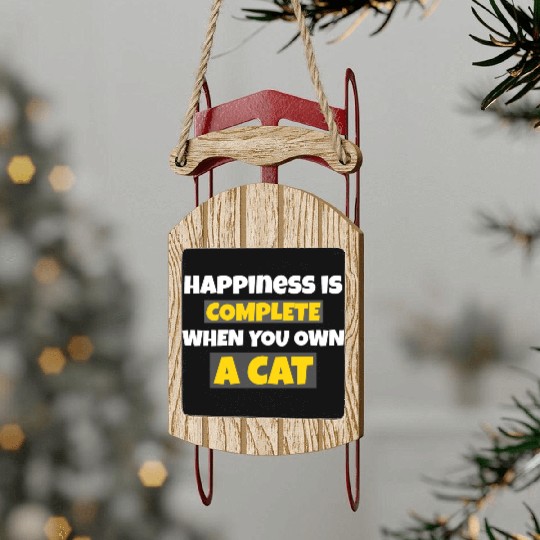 CAT OWNER DESIGN Sled Ornaments