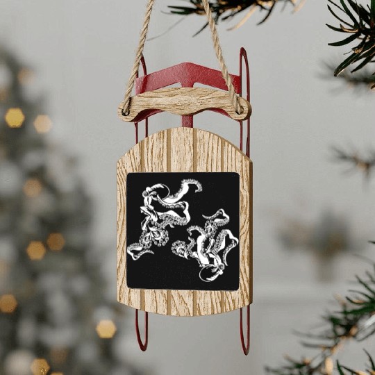octopus alive Sled Ornaments