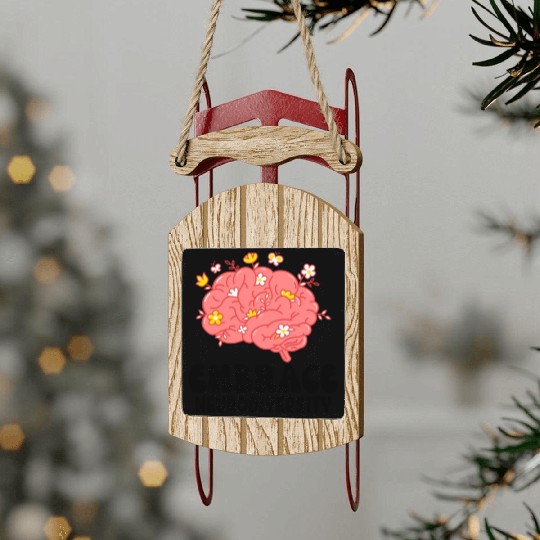 Embrace Neurodiversity Sled Ornaments