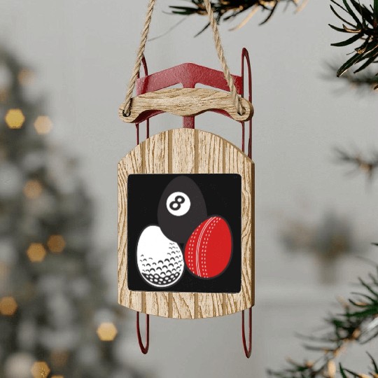 Cue Sports Billiards Cricket Golf Easter Egg Balls Sled Ornaments