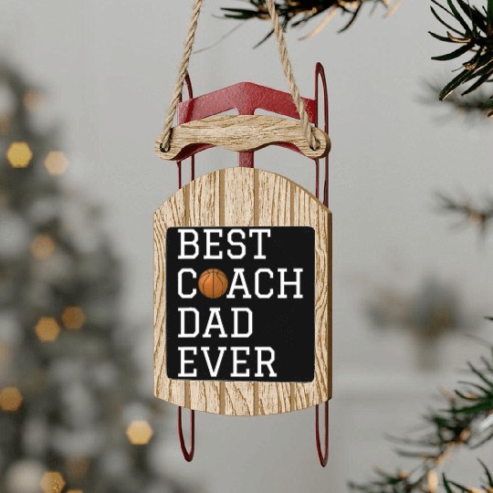 Best Basketball Coach Dad Ever Coaching Fathers Gi Sled Ornaments