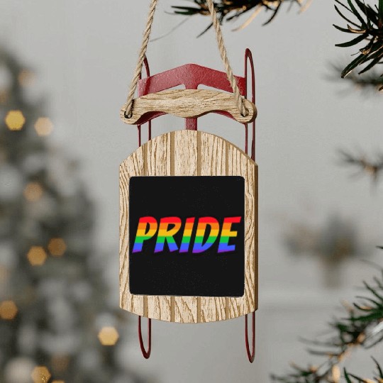 Pride LGBTQ. Statement Sled Ornaments