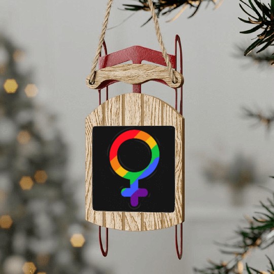 Pride LGBTQ. Statement Sled Ornaments