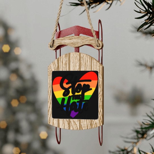 Pride LGBTQ. Statement Sled Ornaments