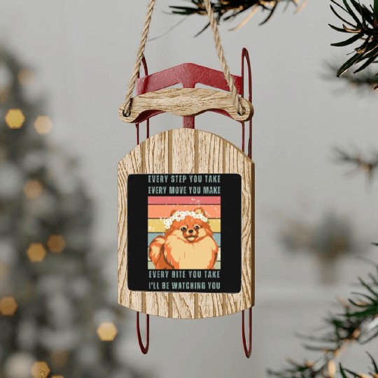Every Bite You Take - Pomeranian Sled Ornaments