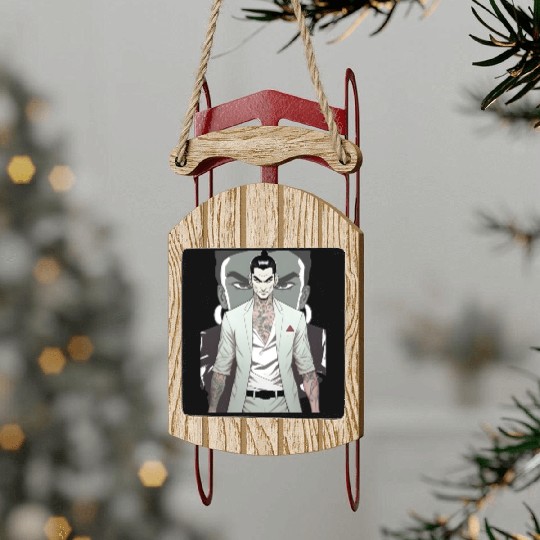 Japan Yakuza Greeny Face Sled Ornaments
