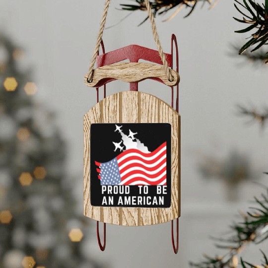 Wings of Liberty: Red, White, and Blue Plane Sled Ornaments