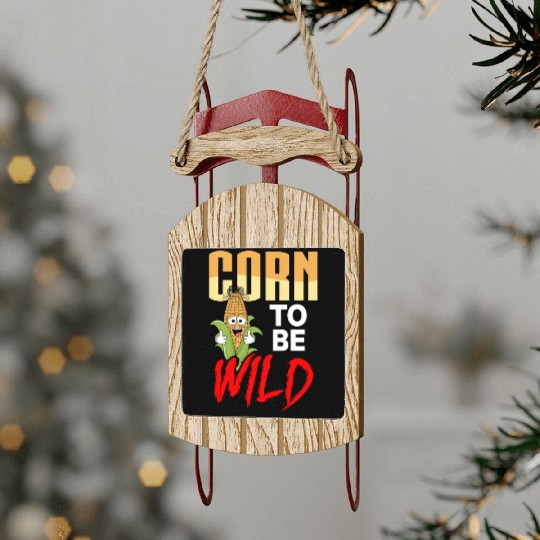 Corn Agriculture Crops Farming Farmer Sled Ornaments