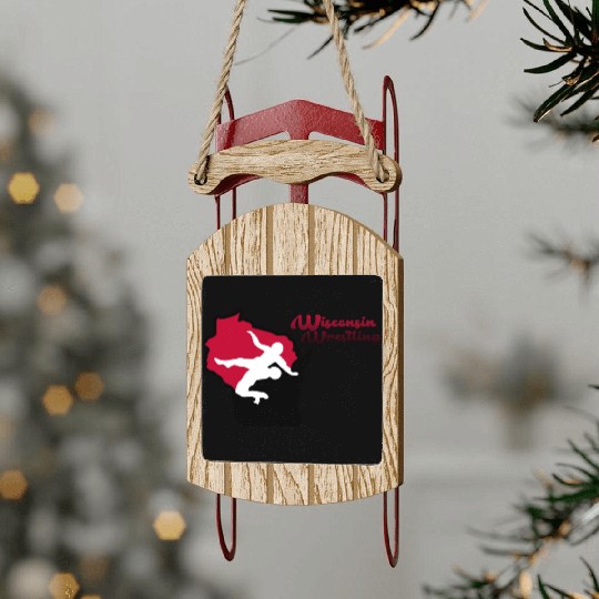 Wisconsin Wrestling Sled Ornaments