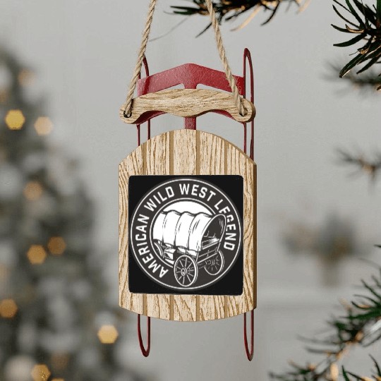 AMERICAN WILD WEST LEGEND Sled Ornaments