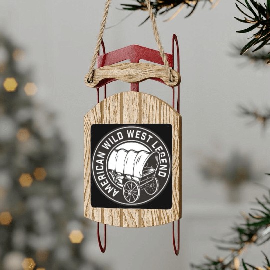 AMERICAN WILD WEST LEGEND Sled Ornaments