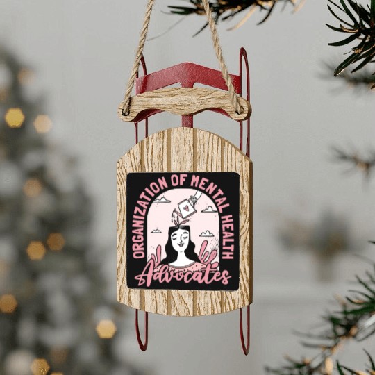 Psychology Psychologist Advocate Sled Ornaments