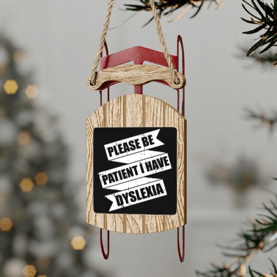 Psychology Psychologist Dyslexia Sled Ornaments