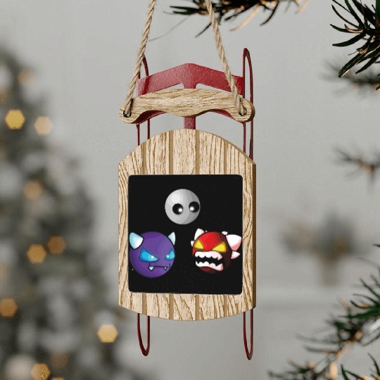 geometry dash insane game Sled Ornaments