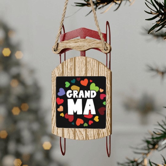 Sweet Grandma Sled Ornaments