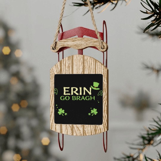 Erin go bragh - St. Patrick's Day Sled Ornaments