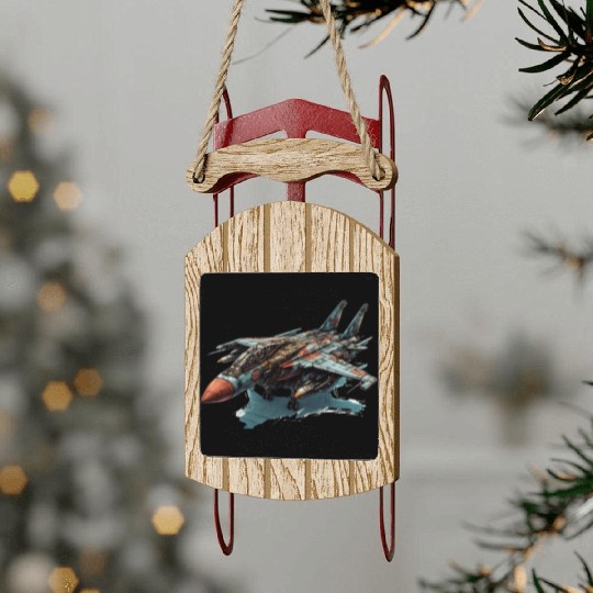 FIghter jet Sled Ornaments