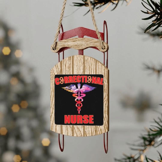 Great Correctional Nurse Design Prison Nurse Sled Ornaments