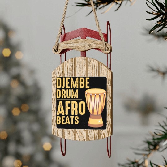 Djembe Player Drummer Music Drum Musician Sled Ornaments