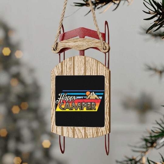 Happy Camper Sled Ornaments