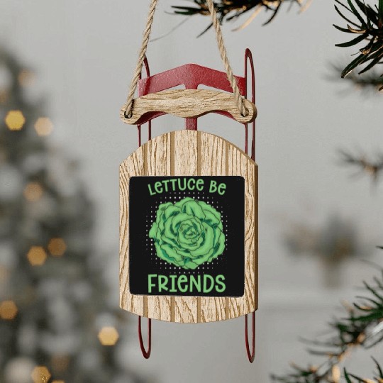 Vegan Chef Lettuce Be Friends Veganism Vegan Chefs Sled Ornaments