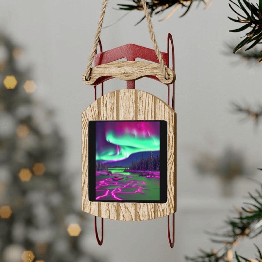 Northern Lights Sled Ornaments