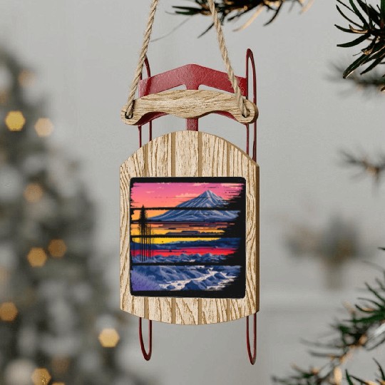 The Sunset Sled Ornaments