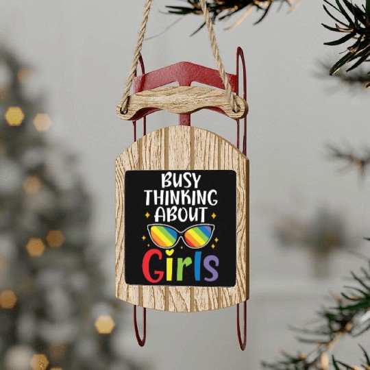 Gay Rights Rainbow Pride Month LGBTQ Pride Parade Sled Ornaments