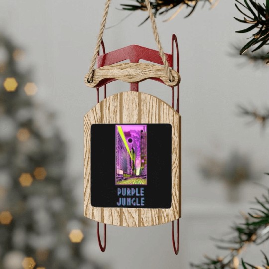 Purple jungle for urban style and vibe lovers Sled Ornaments