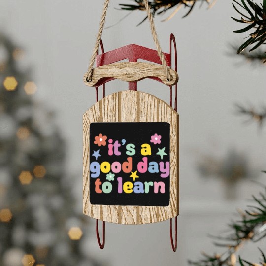 It's a good Day to learn - Cute Vintage Sled Ornaments