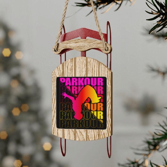 Parkour, Freerunning, Street Workout Acrobatic Sled Ornaments