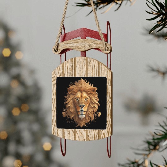 Lion Sled Ornaments Slim Fit Design