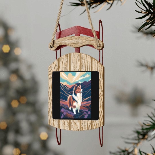 Belgian Malinois Nature Sled Ornaments